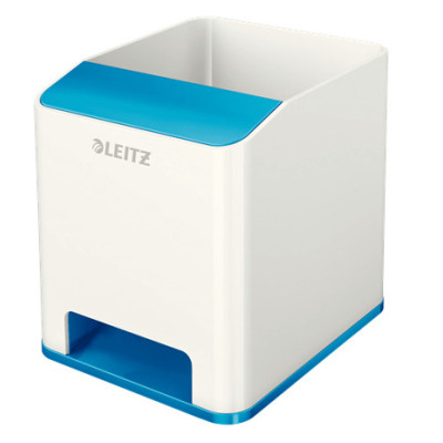 Pot a crayon booster de son dual wow leitz , blanc bleu