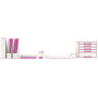 Bloc de classement 5 tiroirs wow leitz , blanc rose