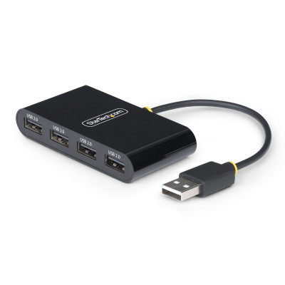 StarTech.com Hub USB 2.0 à Ports, Alimentation par Bus USB, Hub USB de Voyage, R