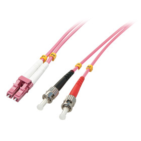 LINDY Fibre Optique Duplex LC ST OM4, 1m