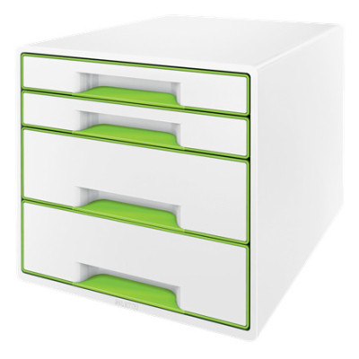 Bloc de classement 4 tiroirs wow leitz , blanc vert