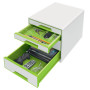 Bloc de classement 4 tiroirs wow leitz , blanc vert