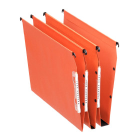 Dossier suspendu lateral armoire dual esselte, fond 30, boite de 25, orange