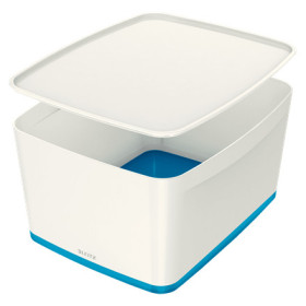 Mybox avec couvercle, format large wow leitz , blanc bleu