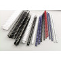 Peignes plastique combind gbc , a4 noir, 8mm, lot de 100, noir