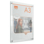 Porte affiche mural, PREMIUM PLUS Nobo en acrylique A3, Transparent