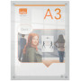 Porte affiche mural, PREMIUM PLUS Nobo en acrylique A3, Transparent