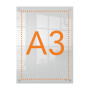 Porte affiche mural, PREMIUM PLUS Nobo en acrylique A3, Transparent