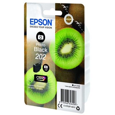 Epson ink singlepack photo black no.202 claria premium ink