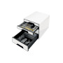 Bloc de classement 4 tiroirs wow leitz , blanc noir