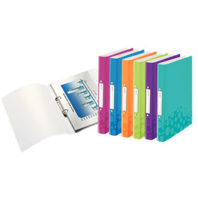 Classeur 2 anneaux souple PP 25mm WOW Leitz, Assortis