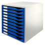 Bloc de classement 10 tiroirs, Leitz Bleu