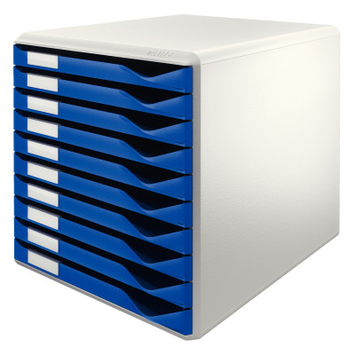 Bloc de classement 10 tiroirs, Leitz Bleu