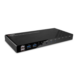 LINDY Switch KVM HDMI 4K60, USB 3.0 & Audio, 4 ports