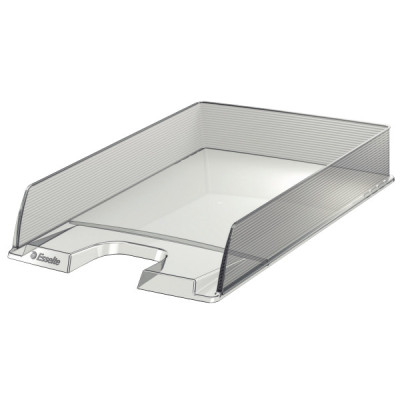 Corbeille a courrier europost esselte , translucide, transparent