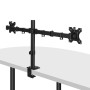 LINDY Support d'écran double fixe et ajustable - Noir