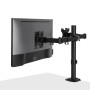 LINDY Support d'écran double fixe et ajustable - Noir