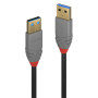 LINDY Câble USB 3.2 type A vers A, 5Gbit s, Anthra Line, 5m