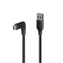 LINDY Câble USB 3.2 Type A vers C coudé, 10Gbit s, 1.5m