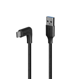 LINDY Câble USB 3.2 Type A vers C coudé, 10Gbit s, 1.5m