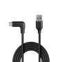 LINDY Câble USB 3.2 Type A vers C coudé, 10Gbit s, 1.5m