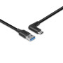 LINDY Câble USB 3.2 Type A vers C coudé, 10Gbit s, 1.5m