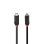 LINDY Câble USB4 240W Type C vers C, 40Gbit s, Black Line, 0.5m