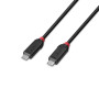 LINDY Câble USB4 240W Type C vers C, 40Gbit s, Black Line, 0.5m