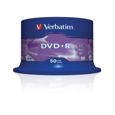 Dvd+r verbatim - 4.7 go   120 min 16x - 50 pièces en cloche