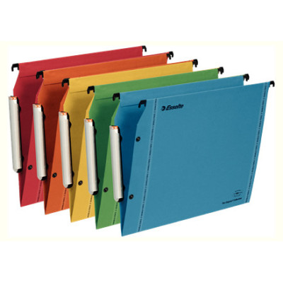 Dossier suspendu lateral lmg fond v esselte, pack de 10, assortis