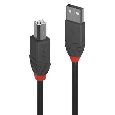LINDY Câble USB 2.0 type A vers B, Anthra Line, 1m