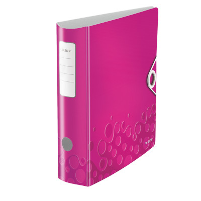 Classeur a levier 180° active pp dos 82mm, wow leitz, rose