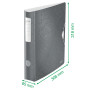 Classeur a levier 180° Active PP dos 65mm, WOW Leitz, Blanc