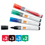 Marqueurs pour tableaux Blancs Liquid Ink, pointe biseautee, Assortis, Boite de