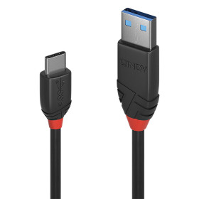 LINDY Câble USB 3.2 Type A vers C, 10Gbit s,  Black Line, 0.5m