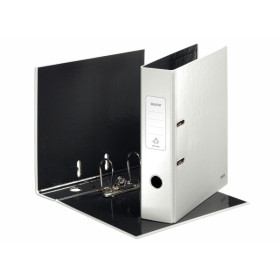 Classeur a levier 180° plastifie 80 mm wow leitz, blanc