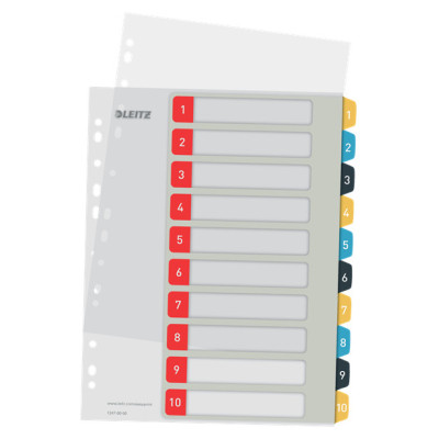 Intercalaire imprimable 1-10 COSY Leitz, Multicolore
