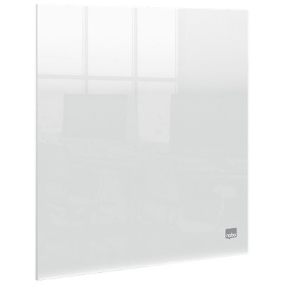 Mini tableau Blanc de bureau ou mural Nobo en acrylique 300x300mm, Transparent