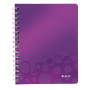 Cahier a5 pp wow leitz, quadrille , violet
