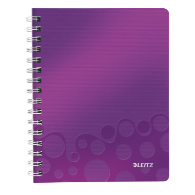 Cahier a5 pp wow leitz, quadrille , violet