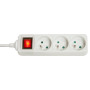LINDY Multiprise 3 prises FR avec interrupteur, blanc