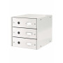 Bloc de classement 3 tiroirs click & store wow leitz , blanc