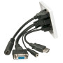 LINDY Prise murale VGA HDMI USB Jack 3,5mm Stéréo