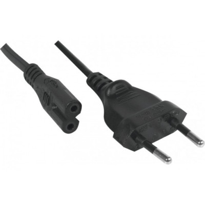 Cordon d'alimentation bipolaire pour PC portable noir - 5,0m