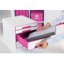 Bloc de classement 4 tiroirs wow leitz , blanc rose