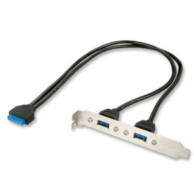 LINDY Adaptateur slot USB 3.0, 2 x USB 3.0 prises Type A