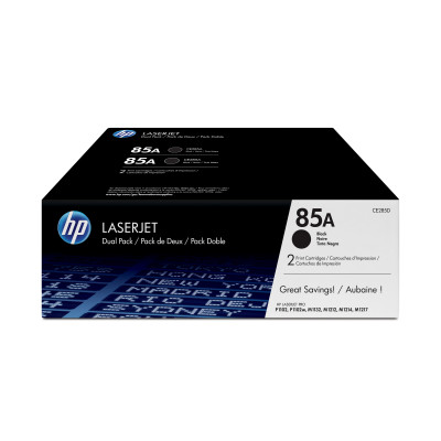 Hp toner cartridge ce285ad black twinpack ( no.85a )
