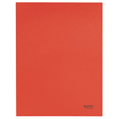 Chemise 3 rabats en carton RE CYCLE Leitz, neutre en CO2, Rouge