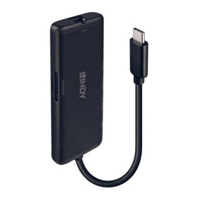 LINDY DST-Mini, Mini Docking Station USB-C pour Laptop avec prise en charge 4k &