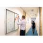 Vitrine d'interieur 12xa4 premium plus nobo, magnetique , blanc